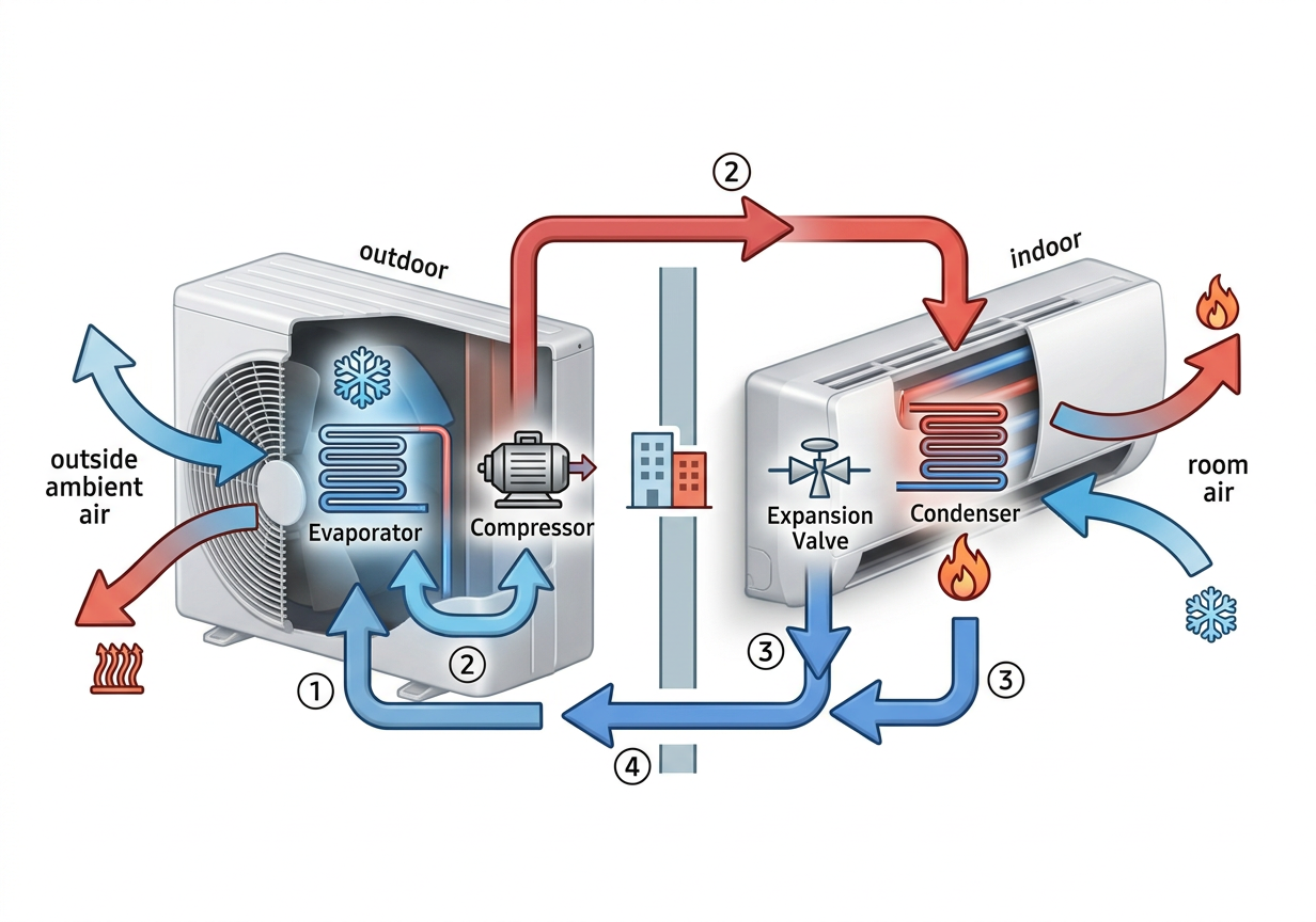 Soojuspumba tsükli skeem